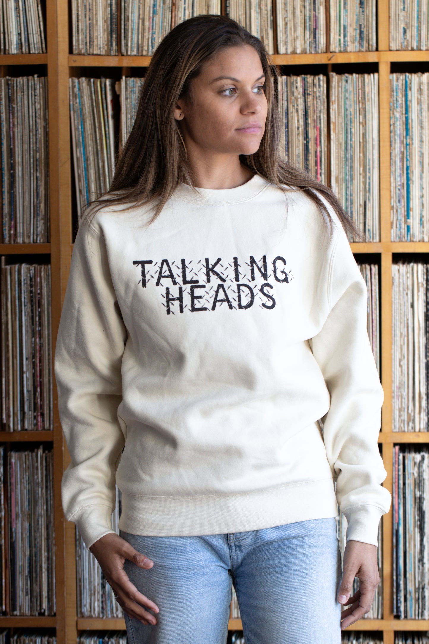 Talking Heads, Fear of Music Beige Sweatshirt